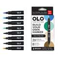 OLO™ Pinselmarker, 8er-Sets, Set, Sea & Sky