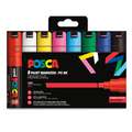 UNI POSCA Marker-Set PC-8K, 8er-Set, Grundfarben, Kartonverpackung (plastikfrei)