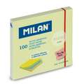 MILAN® Haftnotizen, Pastellfarben, 100 Blatt, 76 mm x 76 mm