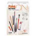 Clairefontaine Paint ON, Spiralblock, 21 cm x 29,7 cm, DIN A4, 250 g/m², Spiralblock mit 20 Blatt