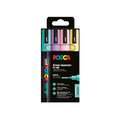 UNI POSCA Marker-Set PC-5M , 4er-Sets, Softe/Pastell-Töne, Kartonverpackung