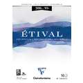 Clairefontaine ETIVAL Aquarellblock 200 g, feinkörnig, 14,8 cm x 21 cm, DIN A5, 200 g/m², fein, Block (1-seitig geleimt)