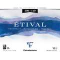 Clairefontaine ETIVAL Aquarellblock, Feinkorn, 24 cm x 30 cm, 300 g/m², fein, 4-seitig geleimter Block mit 10 Blatt