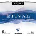 Clairefontaine ETIVAL Aquarellblock, Feinkorn, 24 cm x 24 cm, 300 g/m², fein, 4-seitig geleimter Block mit 25 Blatt