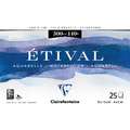 Clairefontaine ETIVAL Aquarellblock, Feinkorn, 10 cm x 15 cm, 300 g/m², fein, 4-seitig geleimter Block mit 25 Blatt