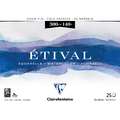 Clairefontaine ETIVAL Aquarellblock, Feinkorn, 30 cm x 40 cm, 300 g/m², fein, 4-seitig geleimter Block mit 25 Blatt