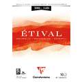 Clairefontaine Aquarellpapier ETIVAL, 300 g/qm, 10 Blatt, 14,8 cm x 21 cm, DIN A5, Block (1-seitig geleimt)