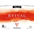 Clairefontaine Aquarellpapier ETIVAL, 300 g/qm, 10 Blatt, 18 cm x 24 cm, Block (4-seitig geleimt)