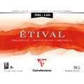 Clairefontaine Aquarellpapier ETIVAL, 300 g/qm, 10 Blatt, 24 cm x 30 cm, Block (4-seitig geleimt)