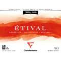 Clairefontaine Aquarellpapier ETIVAL, 300 g/qm, 10 Blatt, 30 cm x 40 cm, Block (4-seitig geleimt)