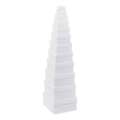 folia® Pappboxen 12er Set eckig, Weiß, Set
