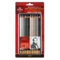 KOH-I-NOOR MONDELUZ Aquarellstifte-Sets, 12 Stifte, Grautöne