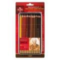 KOH-I-NOOR MONDELUZ Aquarellstifte-Sets, 12 Stifte, Brauntöne
