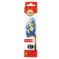 KOH-I-NOOR Aquarell Schul-Farbstifte „Fisch“, 6 Stifte