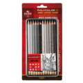 KOH-I-NOOR POLYCOLOR Künstlerfarbstifte, Sets, 12er Set, Graue Edition, Set