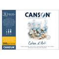 CANSON® Coton d’Art Aquarellblock Feinkorn, einseitig geleimt, 10,5 cm x 15 cm, Block (1-seitig geleimt), fein