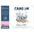 CANSON® Coton d'Art Aquarellkarton, 10,5 cm x 15 cm, satiniert, 300 g/m², Block (1-seitig geleimt)