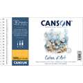 CANSON® Coton d'Art Aquarellkarton, 13,5 cm x 21 cm, fein, 300 g/m², Spiralblock
