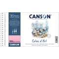 CANSON® Coton d'Art Aquarellkarton, 13,5 cm x 21 cm, satiniert, 300 g/m², Spiralblock