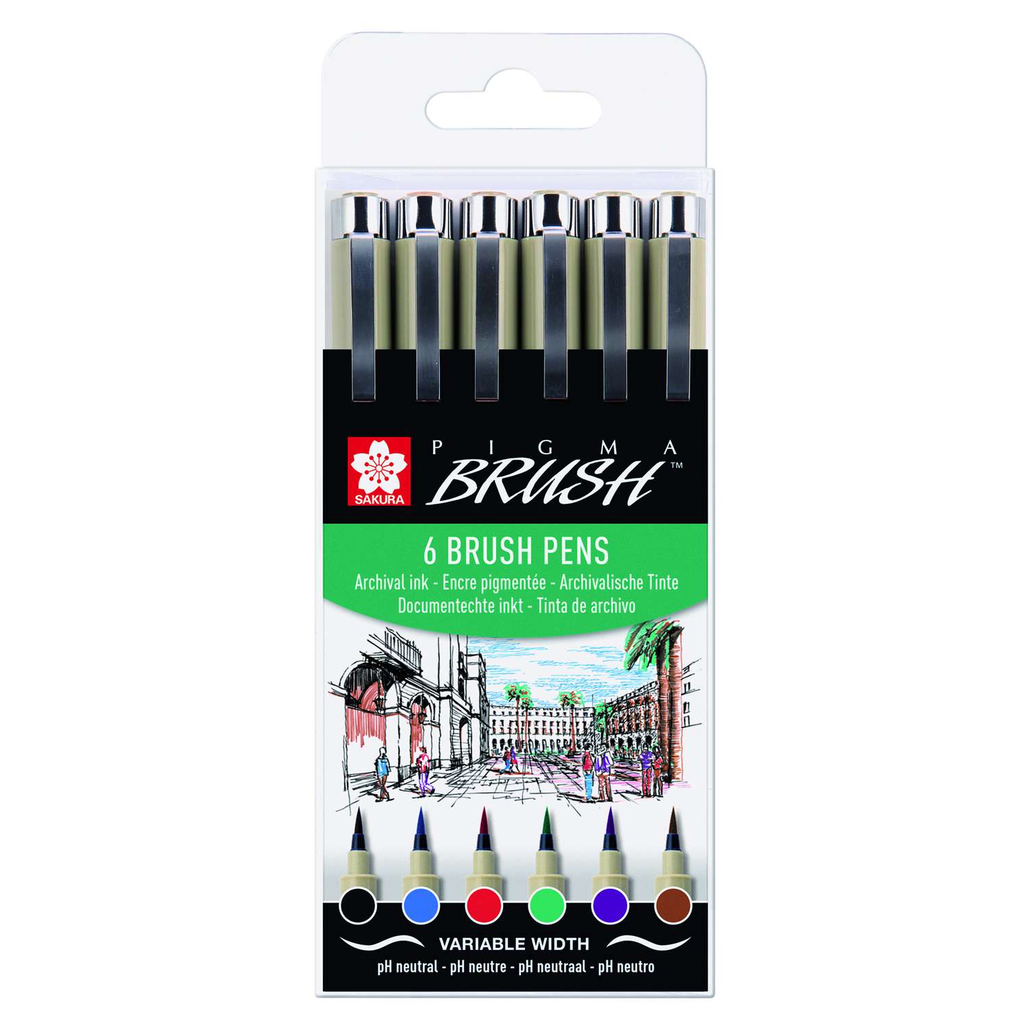 Set Feutres Pinceaux Sakura Pigma - 3 Pointes (FB, MB, BB) Pour Lettering Et Dessin
