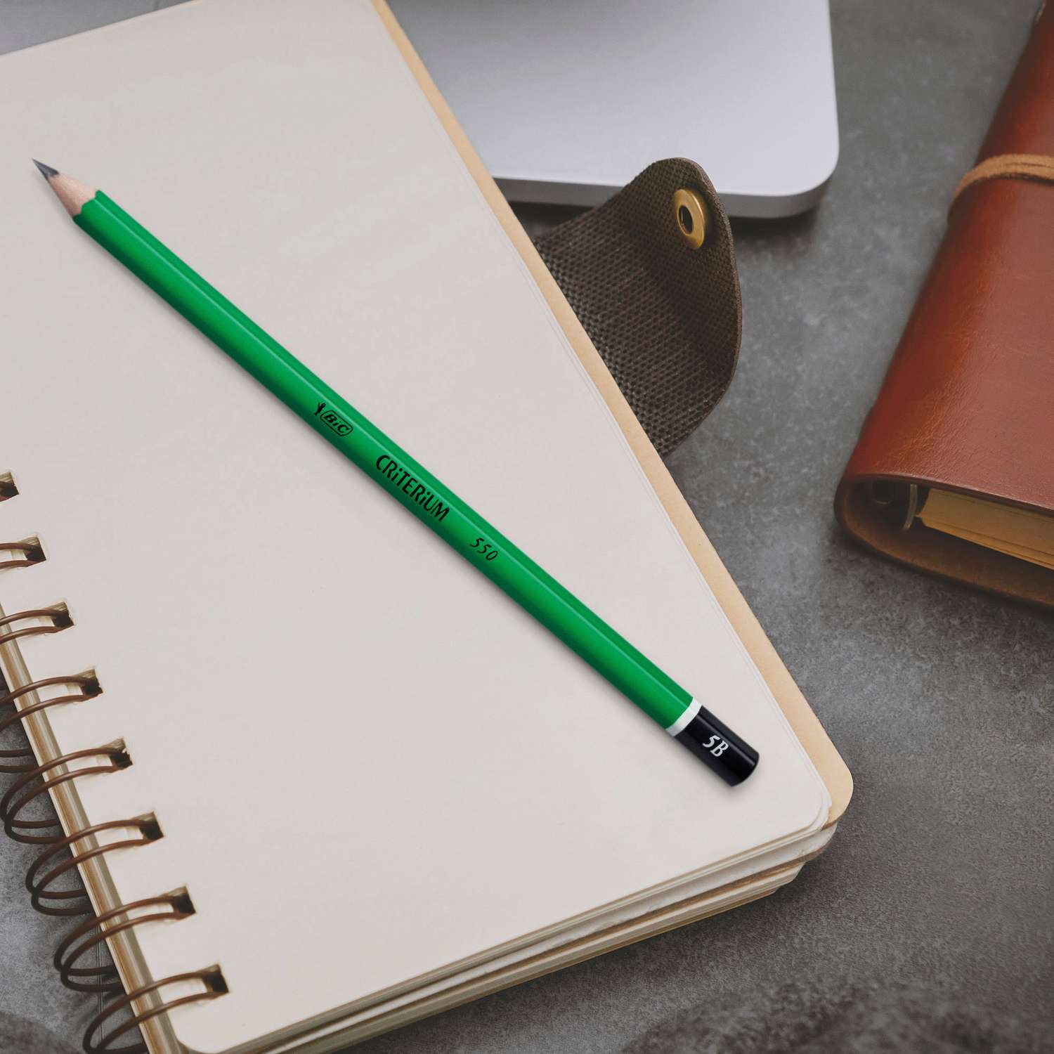 BIC Evolution Stripes Bleistifte – 12 Stück, HB, Kratzfest & Splitterfrei – Für Schule, Büro, Zeichnen