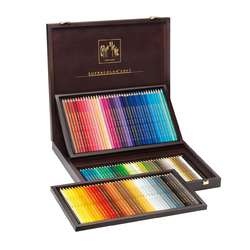 CARAN D'ACHE® SUPRACOLOR® SOFT Aquarellstifte, Holzkoffer mit 120 Stiften