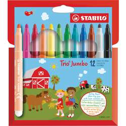 STABILO® Trio® Jumbo Filzstifte, 12er-Set