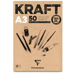 Clairefontaine Kraftpapier-Block, 120 g/m²