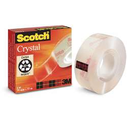 3M™ Scotch® Crystal Clear 600 Klebeband, 12 + 2 Rollen