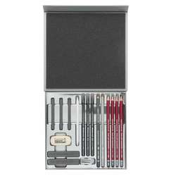 CRETACOLOR® Graphit- und Zeichenset, Silver Box