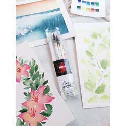 KUM® x loosegemalt, Aquarellpinsel-Set, 3-teilig
