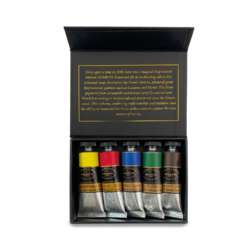 CHARVIN extrafeine Acrylfarben Pocketboxen, 5 x 20 ml-Tuben