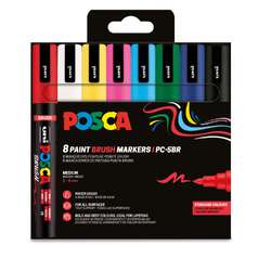 uni POSCA PC-5BR Brush Marker Sets