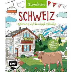 Ausmalreise Schweiz – Kolorieren und das Land entdecken