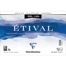 Clairefontaine ETIVAL Aquarell-Spiralblock, Feinkorn