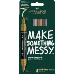 FABER-CASTELL Multimark Acrylic Metallic-Colours, 4er-Set
