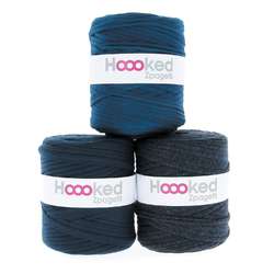 Hoooked Zpagetti Textilgarn, Textilgarn, Dunkelblautöne