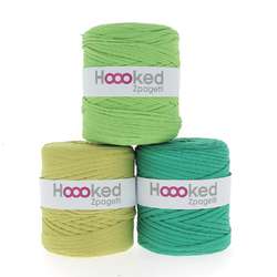Hoooked Zpagetti Textilgarn, Textilgarn, Grüntöne
