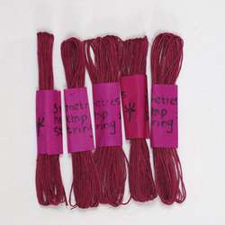 Khadi Hanfkordel, farbig, 5 Stück, Fuchsia