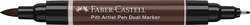 FABER-CASTELL Pitt Artist Pen Dual Marker Tuschestift, einzeln, Sepia dunkel