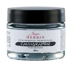 HERBIN pigmentierte Kalligrafietinte, 40 ml, Tiefschwarz