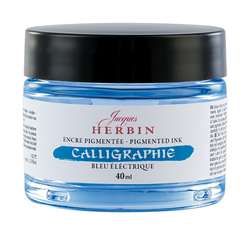HERBIN pigmentierte Kalligrafietinte, 40 ml, Elektrisch Blau