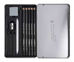 LYRA Rembrandt Charcoal Zeichenkohle und Zubehör Set