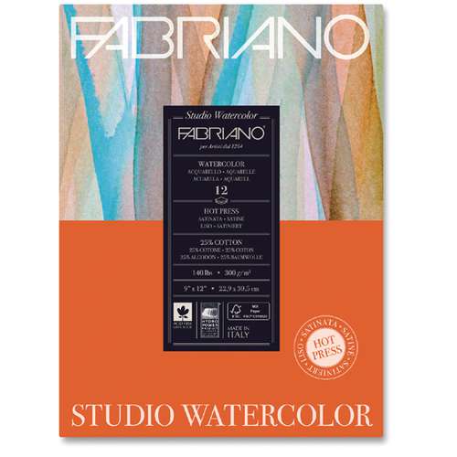FABRIANO® Watercolour Studio, HOT PRESS Aquarellpapier 