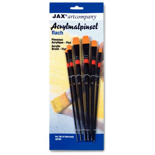 JAX® artcompany Acrylmalpinsel-Set, flach 