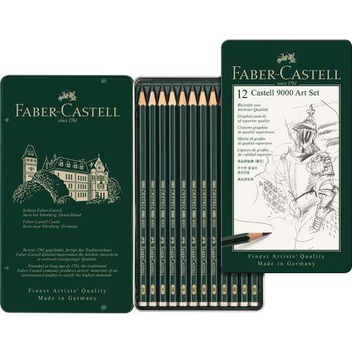 CASTELL® 9000 Bleistift-Sets, verschiedene Härtegrade 