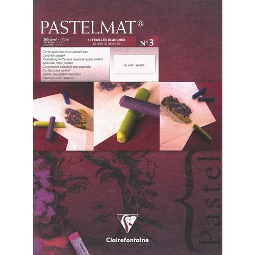 CLAIREFONTAINE PASTELMAT® Pastellblock Version 3, weiß 