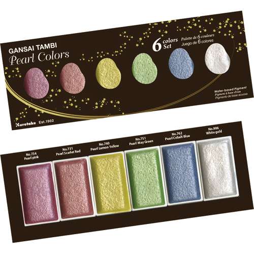 Kuretake Gansai Tambi "Pearl Colors" Aquarellfarben-Set 