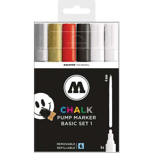 MOLOTOW™ CHALK Marker Set, 4 mm 