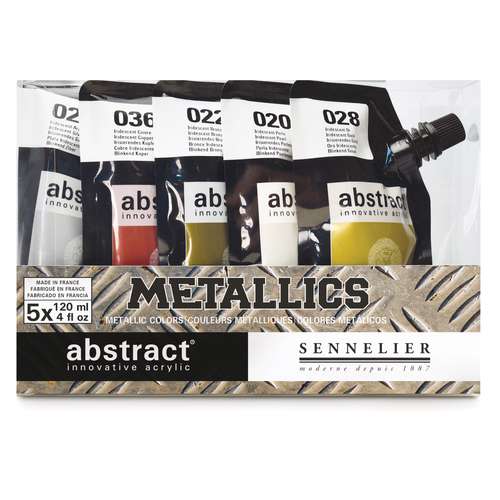 SENNELIER abstract® Metallicfarben-Set, 5 x 120 ml 